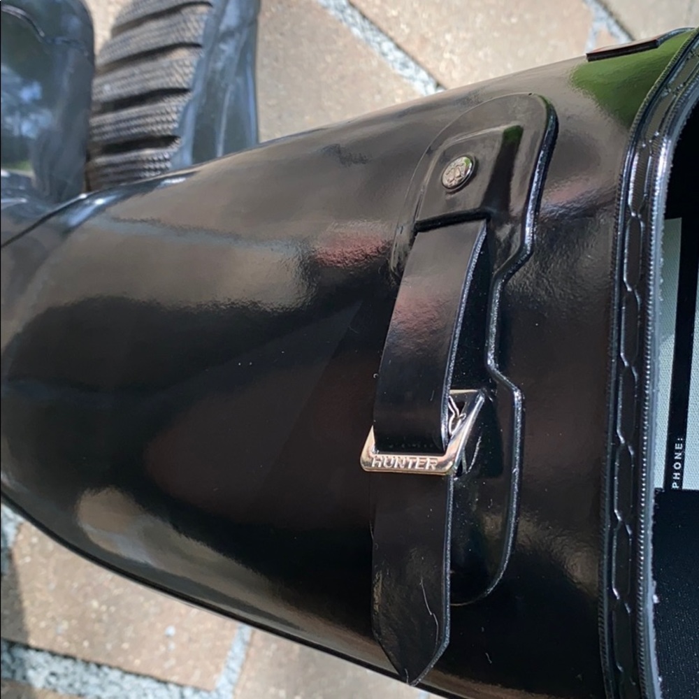Hunter Original Tall Gloss Rain Boots: Black - Picture 6 of 9